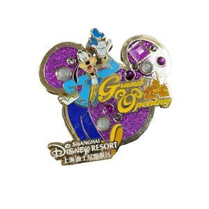 Disney Goofy Shanghai Pin Grand Opening Resort Bling Trading Brooch Lapel Pin